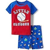 The Children's Place baby-boys And Newborn Snug Fit 100% Cotton Short Sleeve Top and Shorts 2 Piece Pajama Set