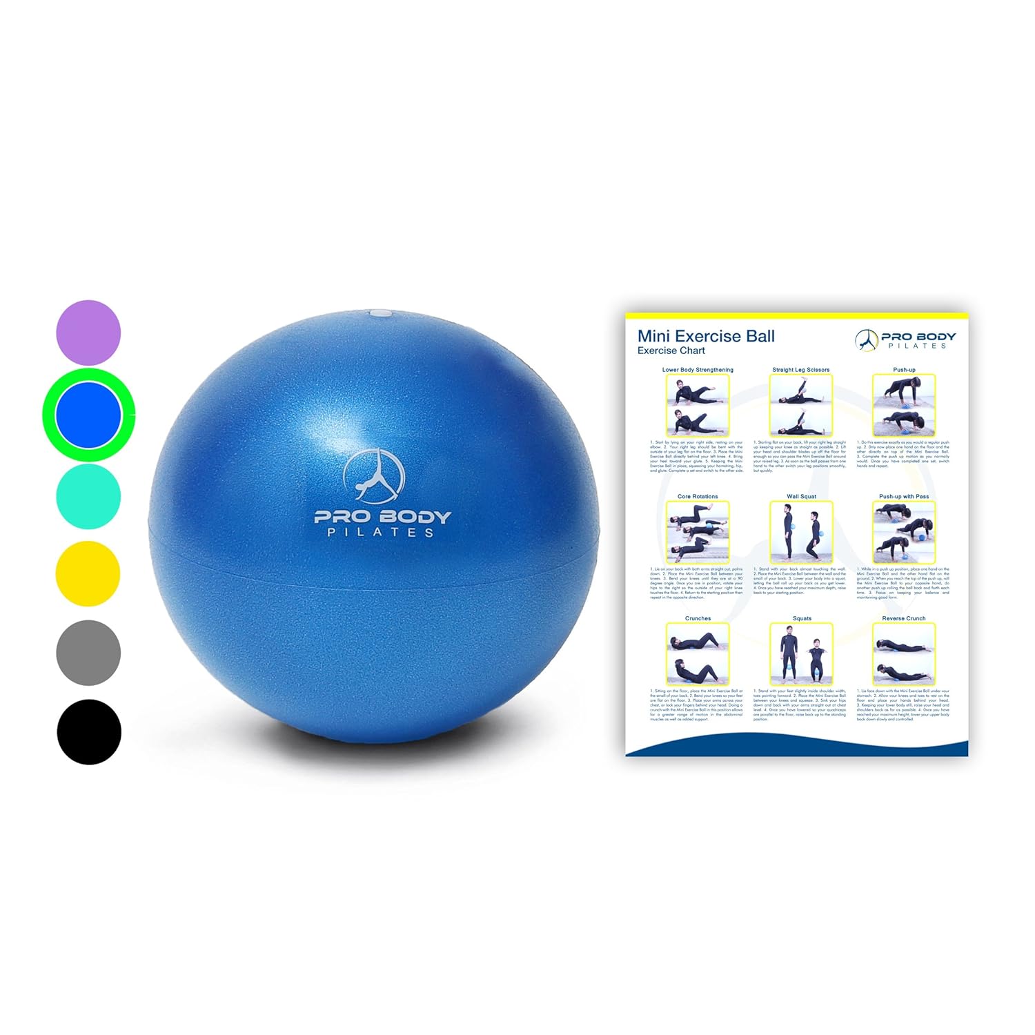 65-Centimeter Black Mountain Products PSPURP Professional Grade Stability Ball 1000lbs Anti-Burst 2000lbs Static Weight Rated
