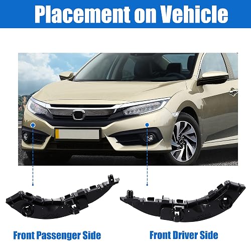 4-Piece Front Bumper & Headlight Support Retainer Brackets For Honda Civic Sedan 2016-2021 – ROKY