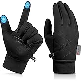 Sukeen Lightweight Winter Gloves Men Women, 3M Thinsulate Touchscreen Anti-Slip Mens Gloves for Cold Weather Running Cycling