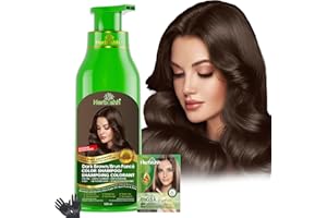 Herbishh Hair Color Shampoo for Gray Hair - Magic Hair Dye Shampoo - Colors Hair in Minutes- Long Lasting-500 Ml-3-in-1 Hair 
