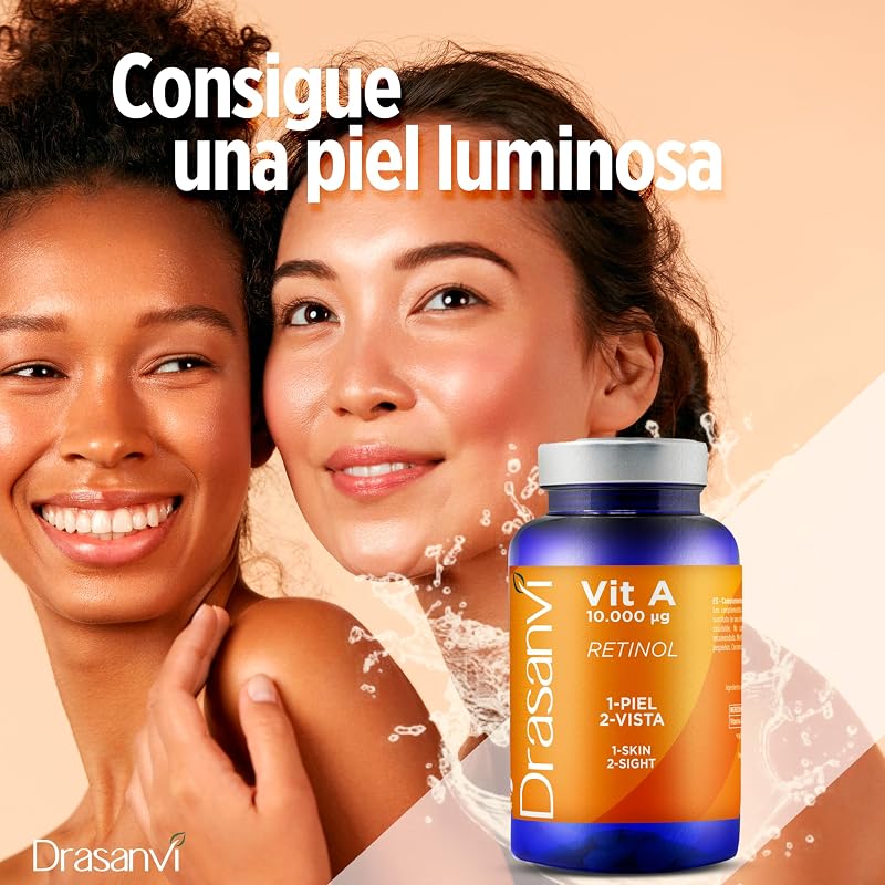 Vitamina A Retinol 10000mcg Drasanvi en 180 Comprimidos Vegano Natural