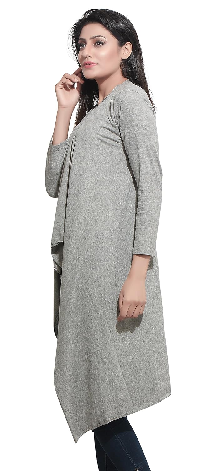 bfly women's viscose long shrug (grey)