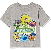 Sesame Street Boys Elmo Cookie Monster Big Bird, Oscar The Grouch Short Sleeve Tee