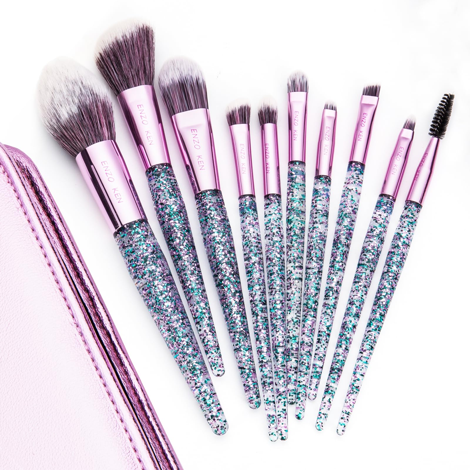 ENZO KEN Makeup Brushes Set Professional Vegan Makeup Brush Set with Case — image 1