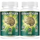 (2 Pack) Synaptigen Capsules - Synaptigen Brain and Memory Pills Daily Support Focus All Natural Premium Advanced Formula Cognitive Function for Overall Health & Wellness, 120 Capsules for 2 Months