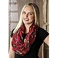 Harry Potter Red Golden Snitch Infinity Scarf - Polyester with All-Over Snitch Print, Officially Licensed