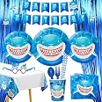 Video Game Party Supplies Set For 24 Guests - Includes Tablecloth, Plates, Cups, Popcorn Boxes & More - 200pcs Gamer Decor