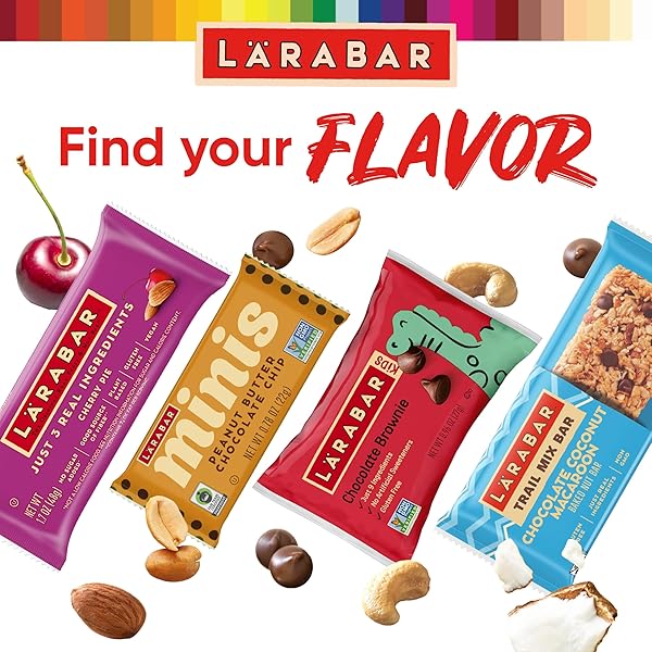 LARABAR PEANUT COCOA CRUNCH BARS, VEGAN AND GLUTEN FREE SNACKS, 6 CT, 9.6 OZ