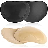 Abeillo 2 Pairs Bra Pads Inserts Push up, Sticky Bra Inserts Invisible Breast Lift Padding, Sticky Push up Breast Pads for Women Swimsuits Bikini Dress (Nude, Black)