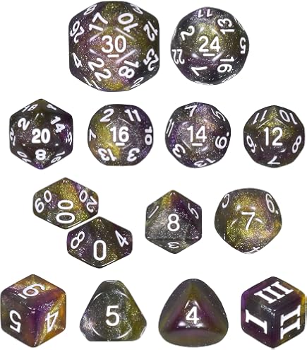Specialty 14 Unusual DCC Dice Set - Mage Bullets - Impact! Miniatures