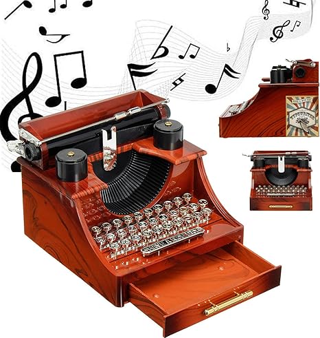 Amazon 音楽ボックレトロタイプライター回転オルゴールの装飾子供のおもちゃ誕生日クリスマスギフトクリスマスツリーの装飾オモチャ 飾り物 置物 オブジェ オンライン通販