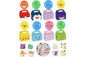 SVZIOOG 86 PCS Cartoon Birthday Party Supplies Party Bags,Candy Bags,Anime Stickers,Latex Balloons for Birthday Party,Paper Tote Bags Party Favor Bags for Kids Birthday Party Supplies Decorations. (1)