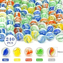 SallyFashion 240PCS Marbles for Kids, Cat Eye