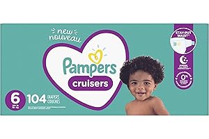 Diapers Size 6 - Pampers Cruisers Disposable Baby Diapers, 104 Count (Packaging May Vary)