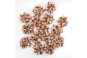 CHOIEO 15 Pcs Gift Bows Assortment, Decor for Christmas, Birthdays, Weddings, Holiday Embellishments, Presents, Wrapping Paper, Anniversaries, Baby Showers, Bridal Showers, Hanukkah (Rose Gold)