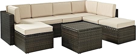 Amazon Com Crosley Furniture Palm Harbor 8 Piece Outdoor Wicker