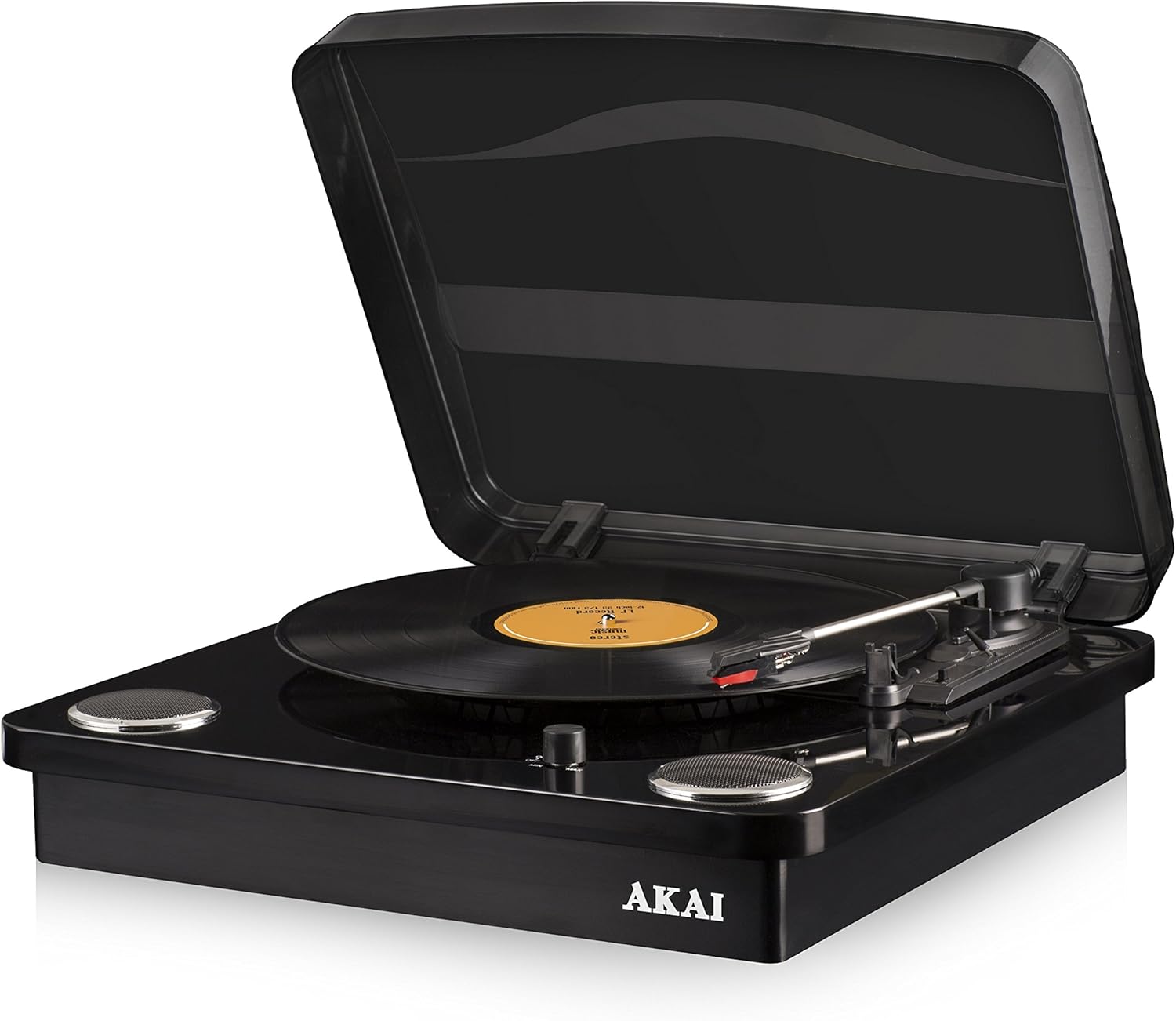 akai stereo turntable with speakers