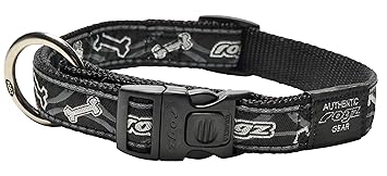 Rogz Fancy Dress Black Bone Collar