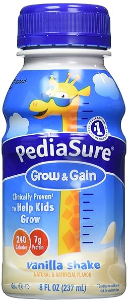PEDIASURE GROW & GAIN KIDS’ NUTRITIONAL SHAKE VANILLA READY-TO-DRINK BOTTLES, 24 PK./8 FL. OUNCE ., 192 FL OUNCE