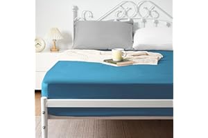 AYASW Fitted Sheet Only Full Size Deep Pocket 16 inch Bed Fitted Sheet 1 Piece Premium Soft and Cozy 1800 Brushed Microfiber Wrinkle, Fade Resistant Teal Easy Care Breathable Stable