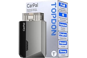 TOPDON Carpal OBD2 Scanner Bluetooth - Scanner for Car, AI-Assisted All System Diagnostic Tool for iOS & Android, Vehicle Health Check, 6 Maintenance Services, Smog Check, Repair Guide