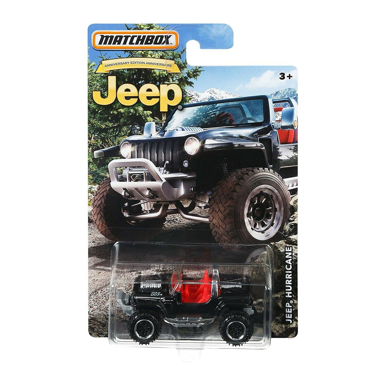 Matchbox JEEP ANNIVERSARY EDITION BLACK JEEP HURRICANE