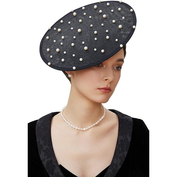 Amazon.com: HIMESPORT Black Wool Felt Angel Wings Fascinator  display picture 1
