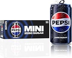 Pepsi Soda sin azúcar, mini latas de 7.5 onzas, (paquete de 10) (el embalaje puede variar)