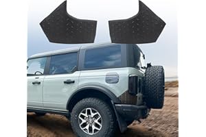 KAKABAS Automotive Corner Guards, Corner Cover Trim Cover Compatible with Ford Bronco 2021-2023 2/4 Dorrs Accessories, Front Wall Side Corner Cover Protective, Cowl Body Armor Side,Black (Rear Corner Guards)