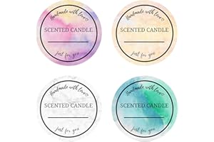 Mobiusea Creation Candle Label Roll | 2 Inch Waterproof Labels for Candle Making Supplies, Tins, Jars, Boxes Packaging