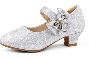 Eithy Girls Dress Shoes Low Heel Bow Princess Flats Toddler/Little Kid/Big Kid