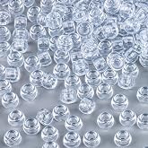 Sukh 1000+ PCS Clear White Pony Beads Bulk - 6x9 mm Plastic Craft Beads | Pony Bead for Bracelets, Jewelry Making, Hair Braids, DIY Crafts, Keychains, Party Decoration, Home Decor
