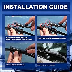 RAINTOK Windshield Wiper Blade Set Replacement for