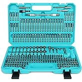 Amartisan 258-Piece Ultimate Screwdriver Bit Set, Chrome Vanadium Steel Driver Bit Set, Security bit set, Includes Bits Holder, Nut Driver, etc (Blue)
