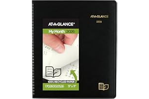 AT-A-GLANCE 2026 Planner, Monthly, 9" x 11", Large, Recycled, Black (70260G0526)