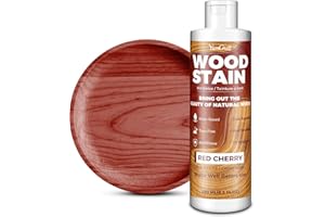 Water Based Wood Stain Red Cherry 8.5oz/250ml, Matte Fast Drying Stain, Low Odor Non-Toxic Indoor Outdoor Wood Paint for Furn
