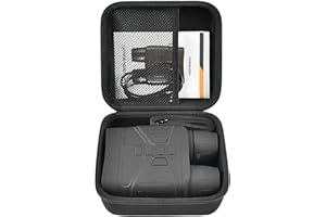 casmilee Case Compatible with HEXEUM/for Fvtga/for Vtiisamao Night Vision for Goggles - 4K Night Vision Binoculars, Holder for Telescopes Optics Scope, Mesh Pocket for 32GB Memory SD Card, Neck Strap