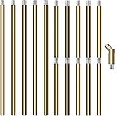 M10 Threaded Extension Poles, 5 PCS 12-inch & 10 PCS 6-inch Lighting Fixture Downrods Stems & 180 Degrees Sloped Ceiling Adap