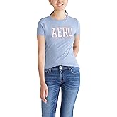 Aeropostale Women's Aero Short Sleeve Graphic Tee- Block