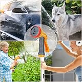 BABADU Garden Hose Spray Gun - 10 Patterns, Anti-Leaking Nozzle, Orange-Yellow view 7