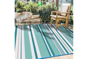 KALAFUN Outdoor Patio Plastic Straw Rug - Outdoor Rugs Waterproof Camping, Area Carpet Rug for Outside, Rv, Porch Rug Deck Rug for Camper, Balcony, Patio Decor