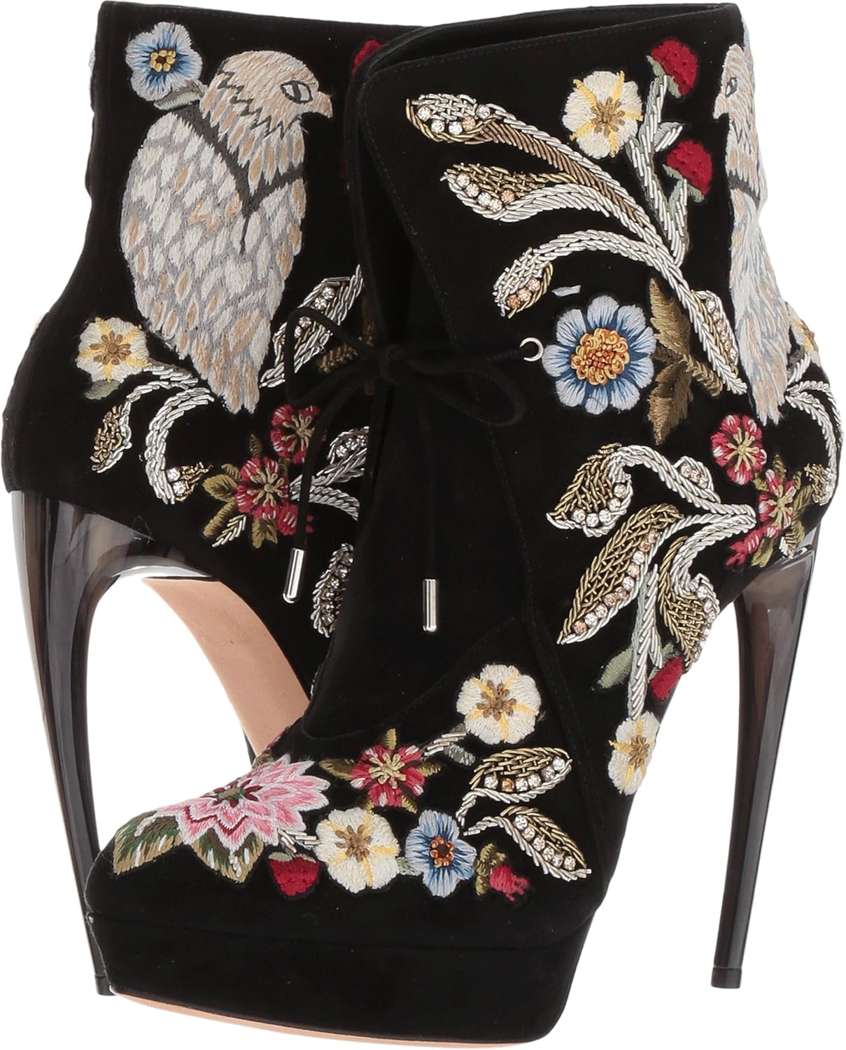 alexander mcqueen embroidered boots
