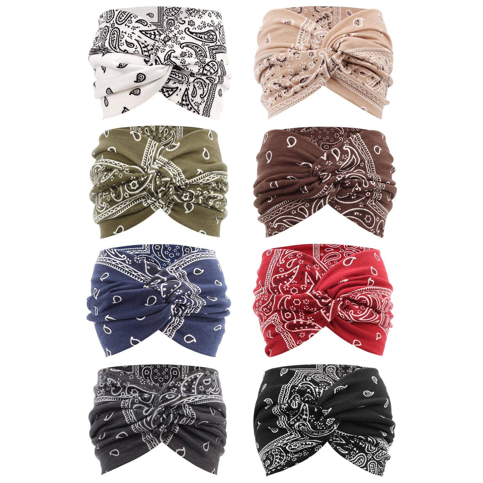 Photo 1 of *ONLY 2* DRESHOW 2 Pack Turban Headbands for Women Wide Vintage Head Wraps Knotted Cute Hair Band Accessories