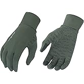 Eddie Bauer Touchscreen Warm Running Glove Liners, Standard Men's and Women's Cool Weather Gloves, Dark Green, Small