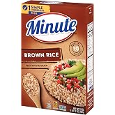 Minute Brown Rice, Instant Brown Rice, 28-Ounce Box, Pack of (1) | Precooked rice for quick meals, whole-grain rice for microwave or stovetop, ready in 10 minutes, gluten-free and non-GMO