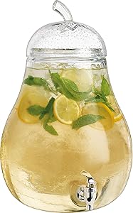 Home Essentials 2.4 Gallon Pear Shaped Beverage Dispenser