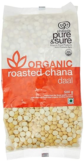 Pure & Sure Organic Roasted Chana, 500g