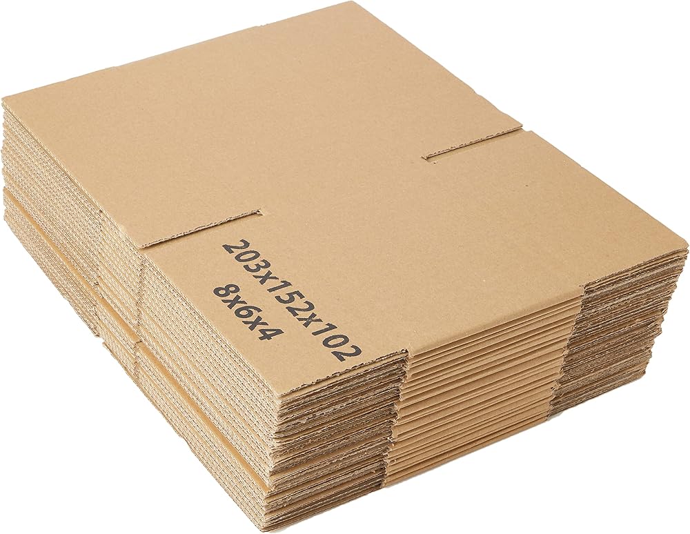 Triplast 8x6x4in Single Wall Cardboard Boxes Pack 25 TPLBX25SINGL8X6X4