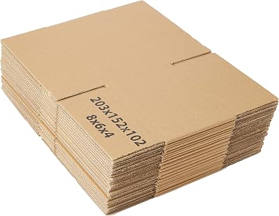 Triplast 8x6x4in Single Wall Cardboard Boxes Pack 25 TPLBX25SINGL8X6X4